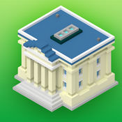 A 3D-pixel art piece of a government building.