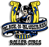 Black-n-Bluegrass RollerGirls logo.png