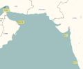 Map showing various Portuguese Indian Ocean domains around the early 16th century.