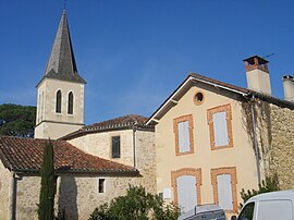 The church and surroundings in Roques