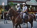 São Paulo State Military Police (PMESP) Mounted Police officers in São Paulo, Brazil.