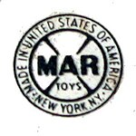 Marx logo on a lighted Watchman Tower from a train set.