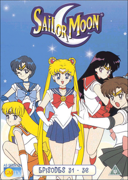 Yksi englanninkielisistä Sailor Moon anime-DVD:istä