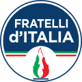 Logo di Fratelli d'Italia (2017-) con fiamma del MSI