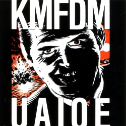 Обложка альбома KMFDM «UAIOE» (1989)