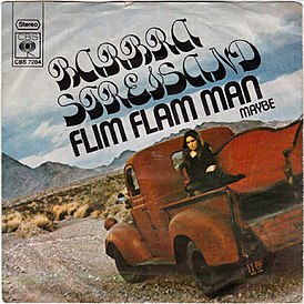 Обложка сингла Барбры Стрейзанд «Flim Flam Man» (1971)