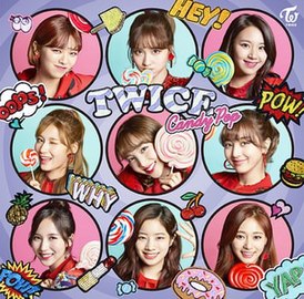 Обложка сингла Twice «Candy Pop» (2018)