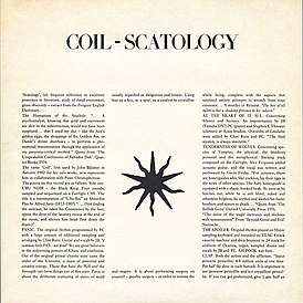 Обложка альбома Coil «Scatology» (1984)