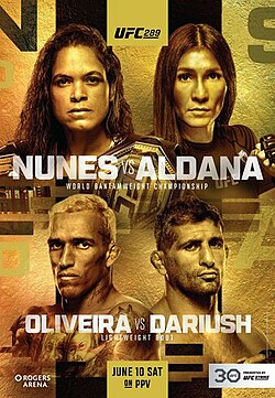 Постер UFC 289: Нунес - Алдана