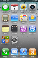 iOS 4 Home screen