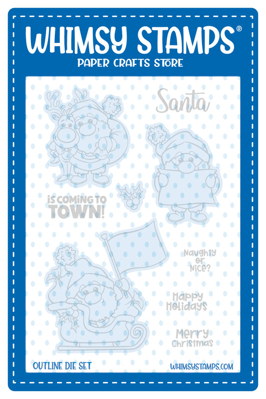 *NEW Santa Comes to Town Outline Die Set