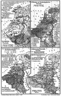 Niederlande, Belgien und Luxemburg II. (Karten) 1. Geologische �bersicht. 2. Pflanzen und Tiergeographische �bersicht. 3. Verteilung von Industrie und Landwirtschaft. 4. Historische �bersicht.