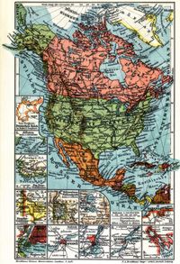 Nordamerika I. (Karten) Deutsches Reich 1. Al�uten. 2. Kap Nome-Goldfelder 3. Klondike Goldfelder 4. Yellowstone-Nationalpark 5. Niagara-Fall 6. Ottawa 7. Montreal 8. Quebec 9. Halifax 10. Habana 11. Mexiko