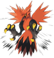 Galarian Zapdos about to deliver a powerful kick