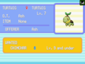 The summary of a deposited Turtwig in Platinum.