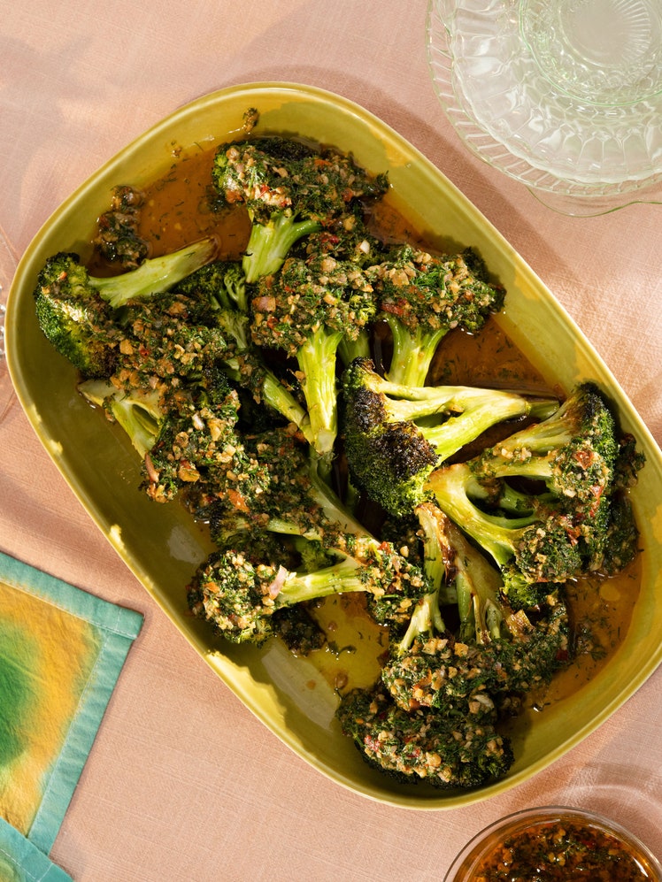 Roasted Broccoli With Savory Dill Sauce