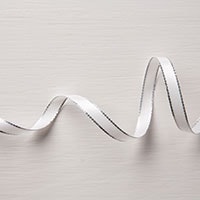 Silver 3/8" Metallic-Edge Ribbon