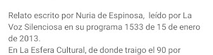 La Riada Programa La voz silenciosa