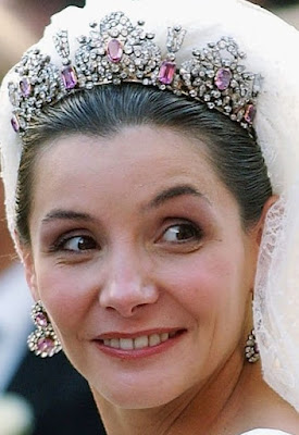 Queen Maria Theresa Sardinia Italy Savoy Pink Tourmaline Parure Tiara Clotilde Courau