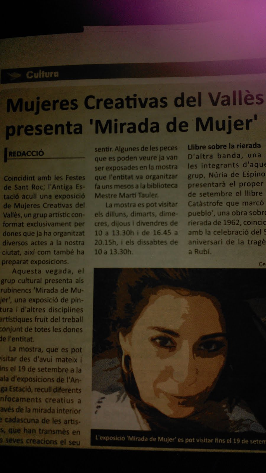 Mi obra "Mi hija" en "Mirada de mujer"