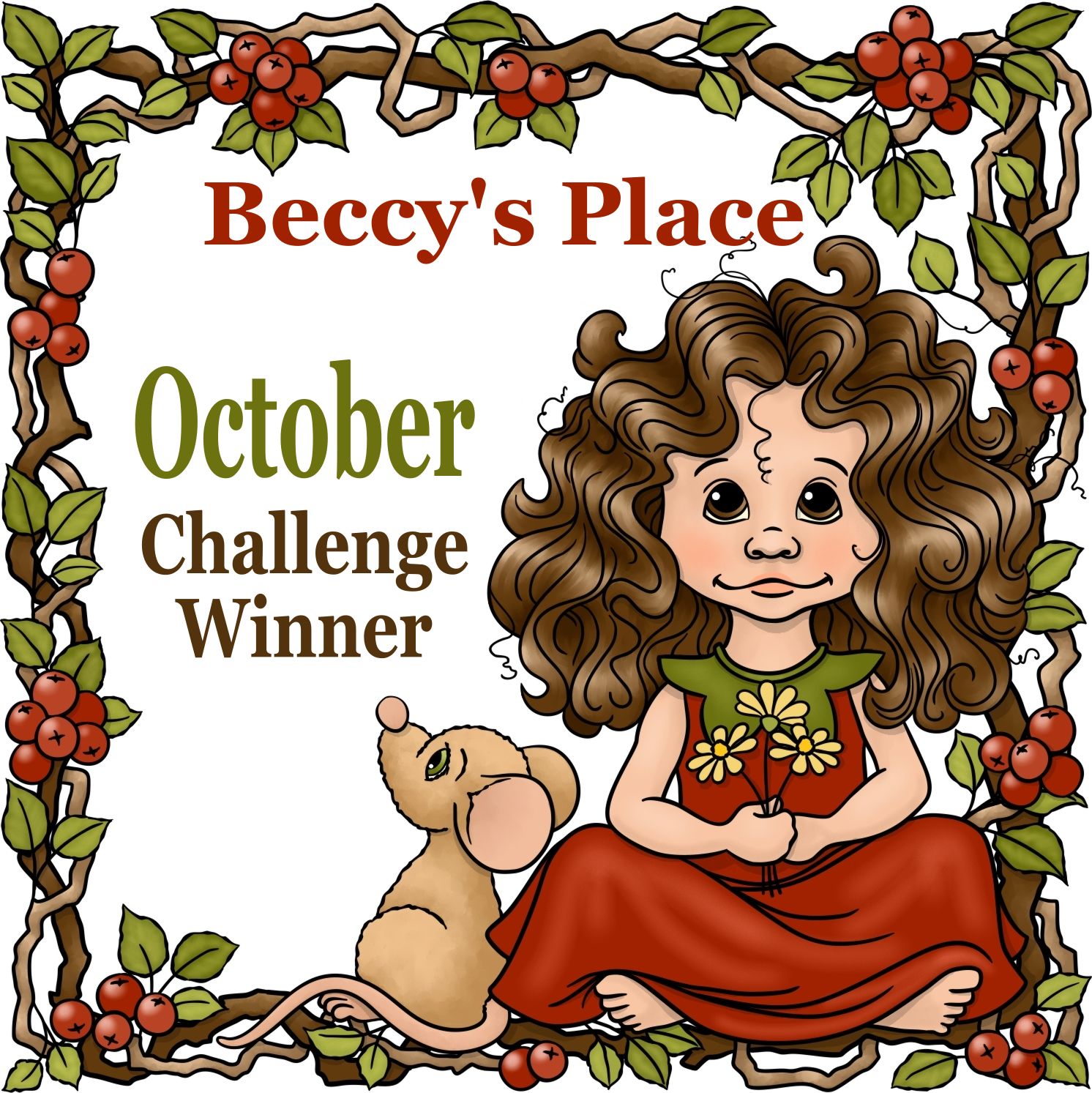 October Winner at Beccy's Place