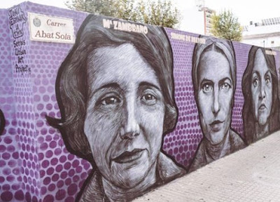 mural en el que figura María Zambrano