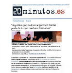 La Acequia en "20 minutos". Entrevista de Leticia Rojo