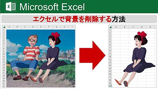 Excelで画像の背景を削除する事が出来るらしい「こういう使い方ができるのか」「下手な編集ソフトよりも綺麗に透過できて感動した」