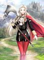 Artwork of Edelgard with a Steel Axe.