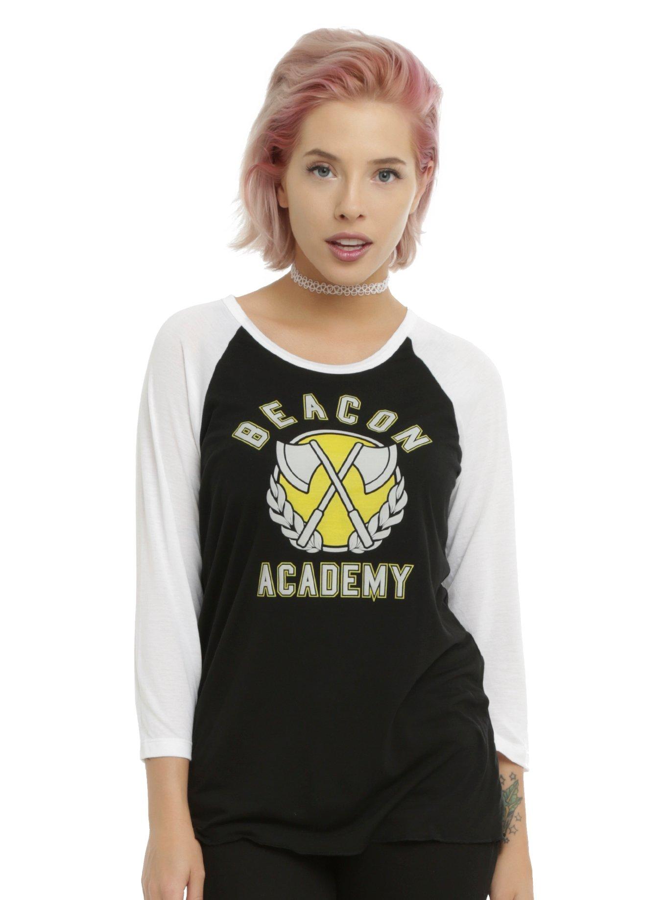 RWBY Beacon Academy Girls Raglan, BLACK, hi-res