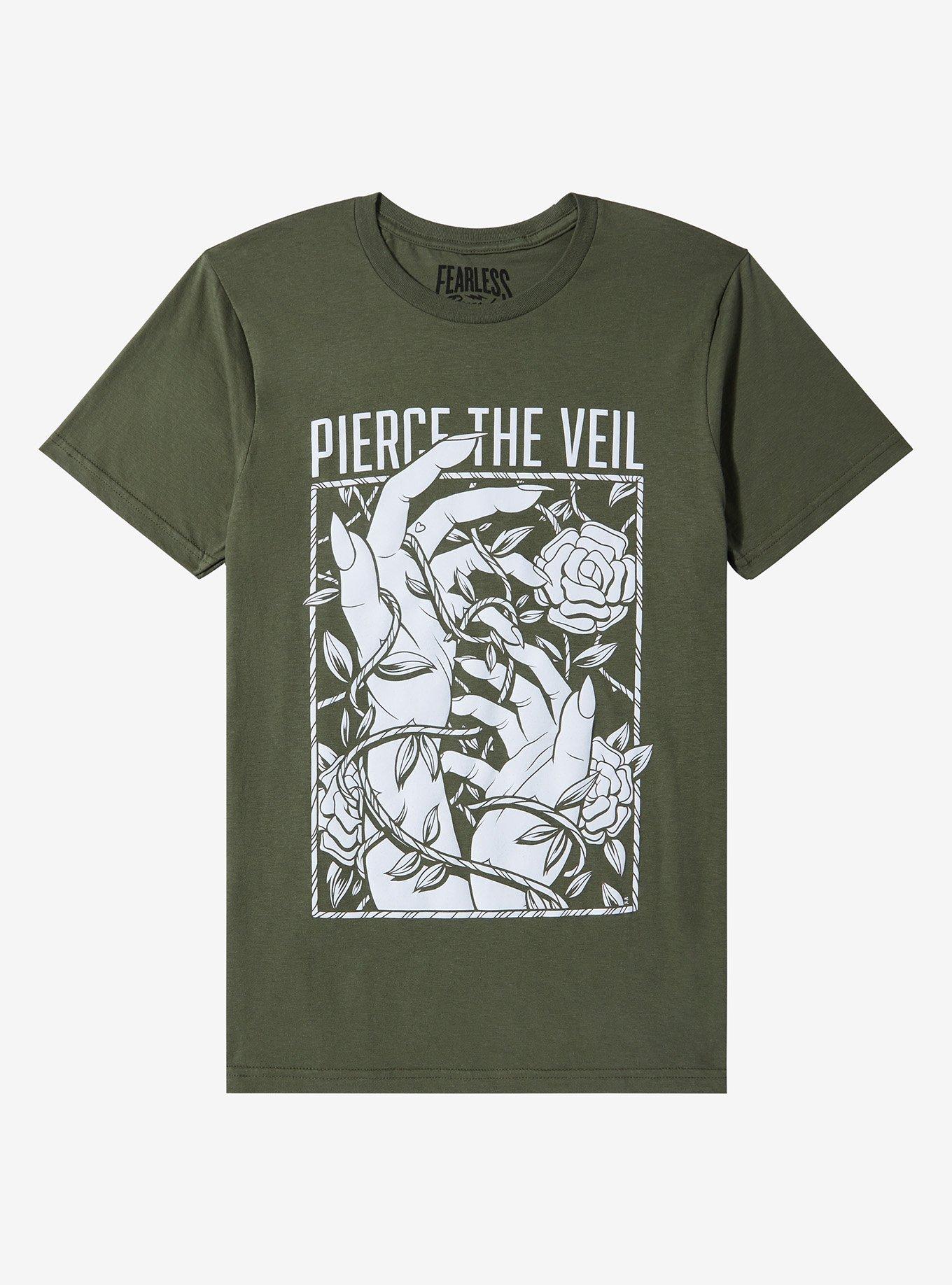 Pierce The Veil Hands & Thorns Boyfriend Fit Girls T-Shirt, , hi-res