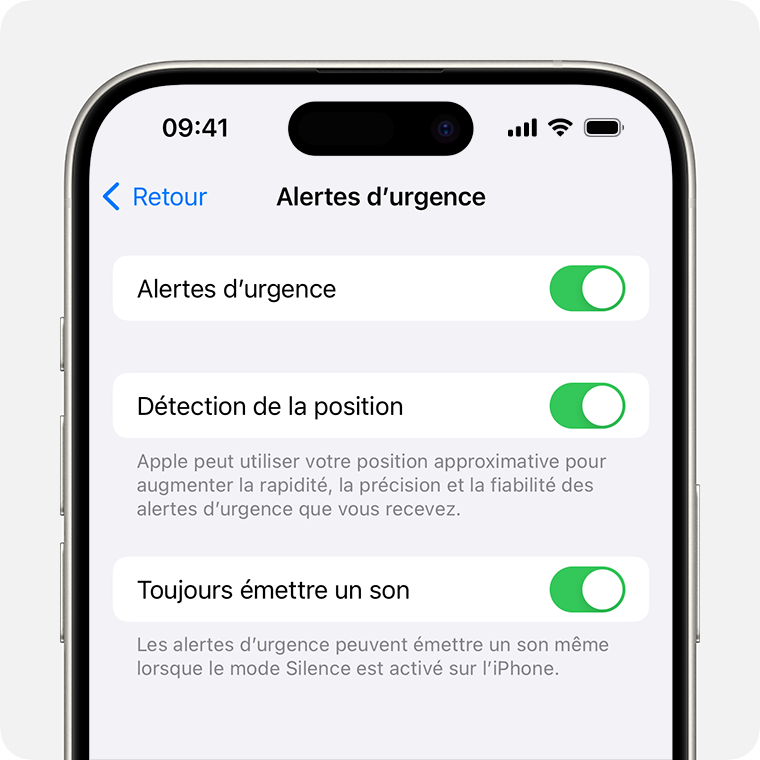 Lorsque vous activez Local Awareness, vous améliorez la rapidité, la précision et la fiabilité des alertes d’urgence que vous recevez, notamment les alertes de tremblement de terre.