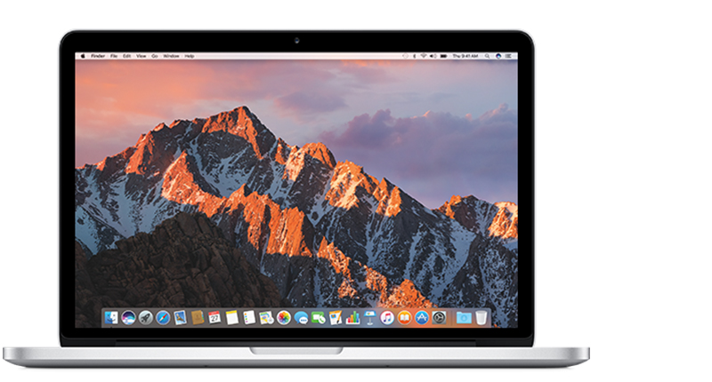 Voorkant van MacBook Pro (13-inch, Retina, begin 2015).