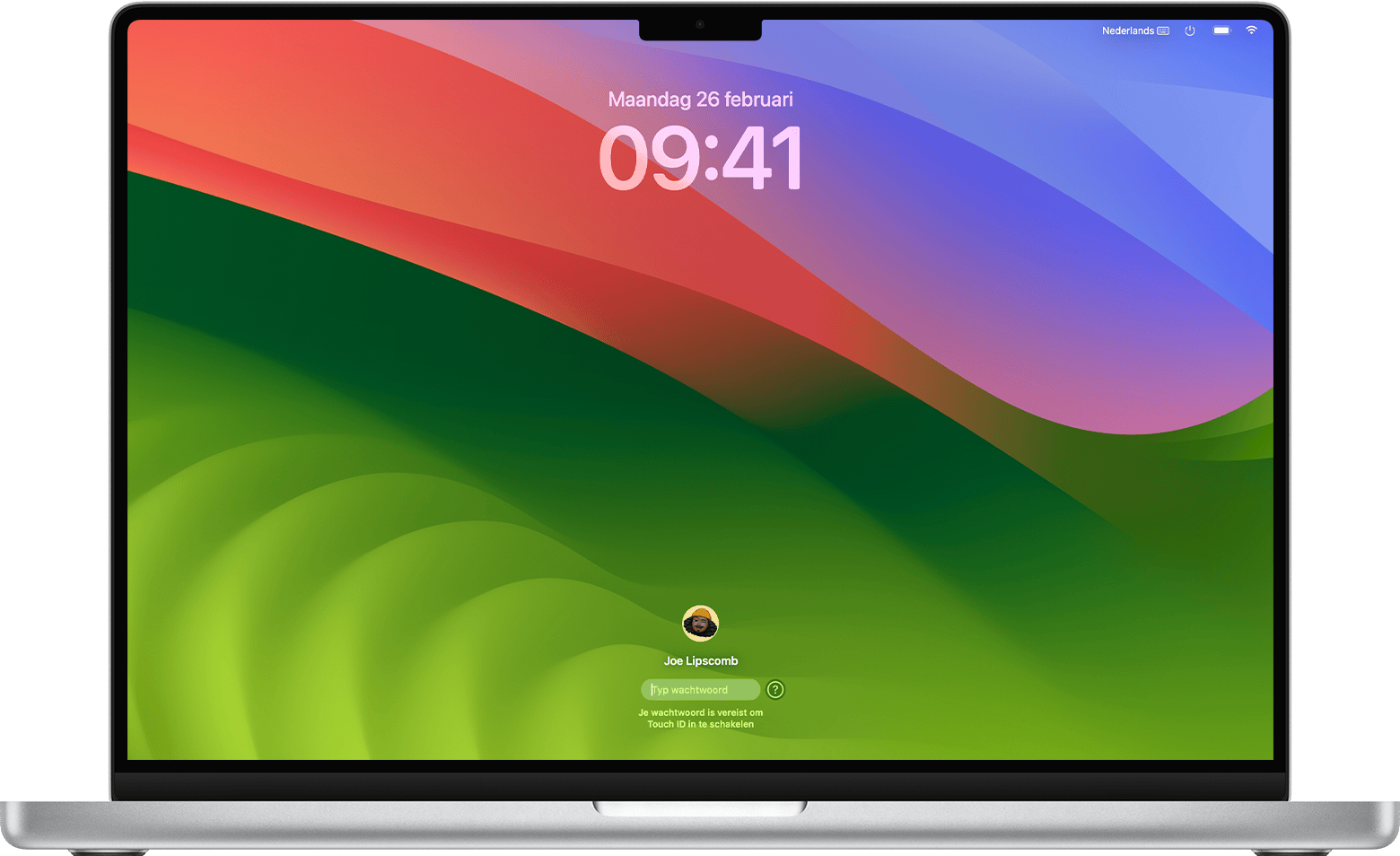 Inlogvenster in macOS Sonoma