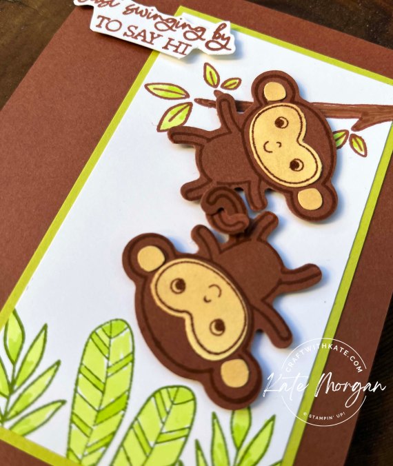 Little Monkey Copper Clay card by Kate Morgan, Stampin Up Australia 2023 feature