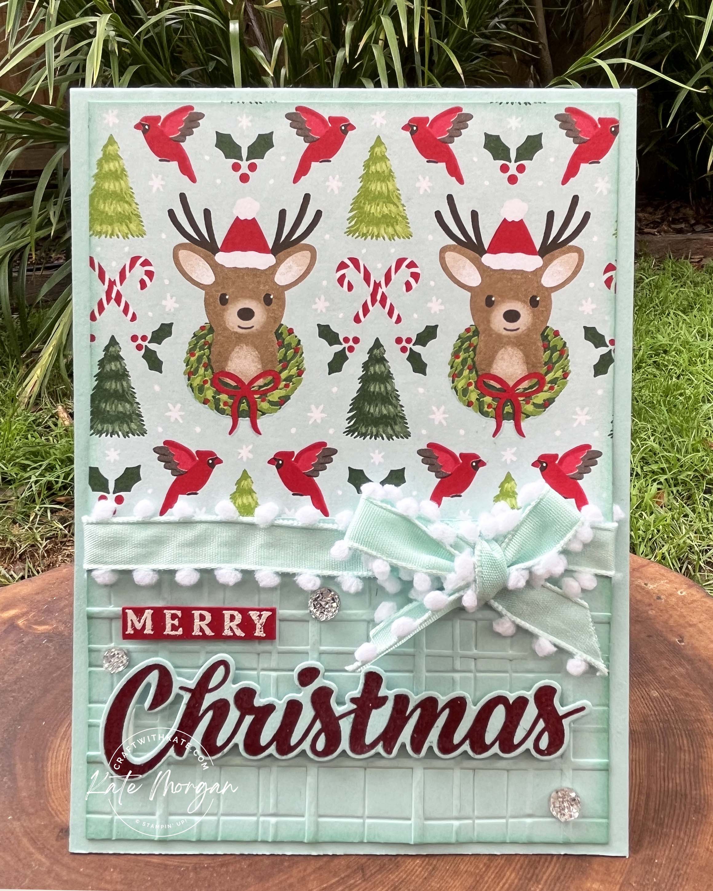 Reindeer Fun card 3 Week 9 HOC by Kate Morgan, Stampin Up Australia 2024