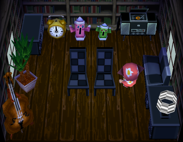 Interior of Hank's house in Animal Crossing