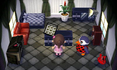 Interior of Flo's house in Animal Crossing: New Leaf