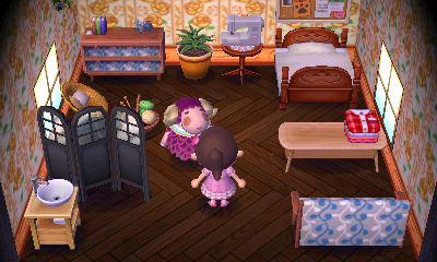 Interior of Stella's house in Animal Crossing: New Leaf