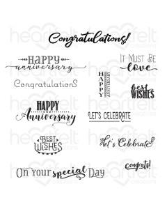 Celebrate Love Sentiments Cling Stamp Set