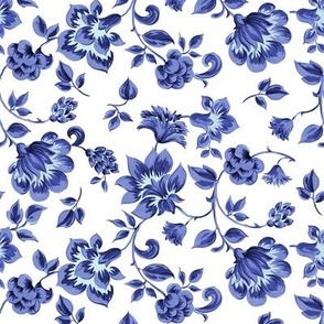 Fleurs de Provence ~ Provencal ~ Blue and White 