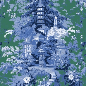 Chinoiserie Palace ~ Custom Blue and Green  