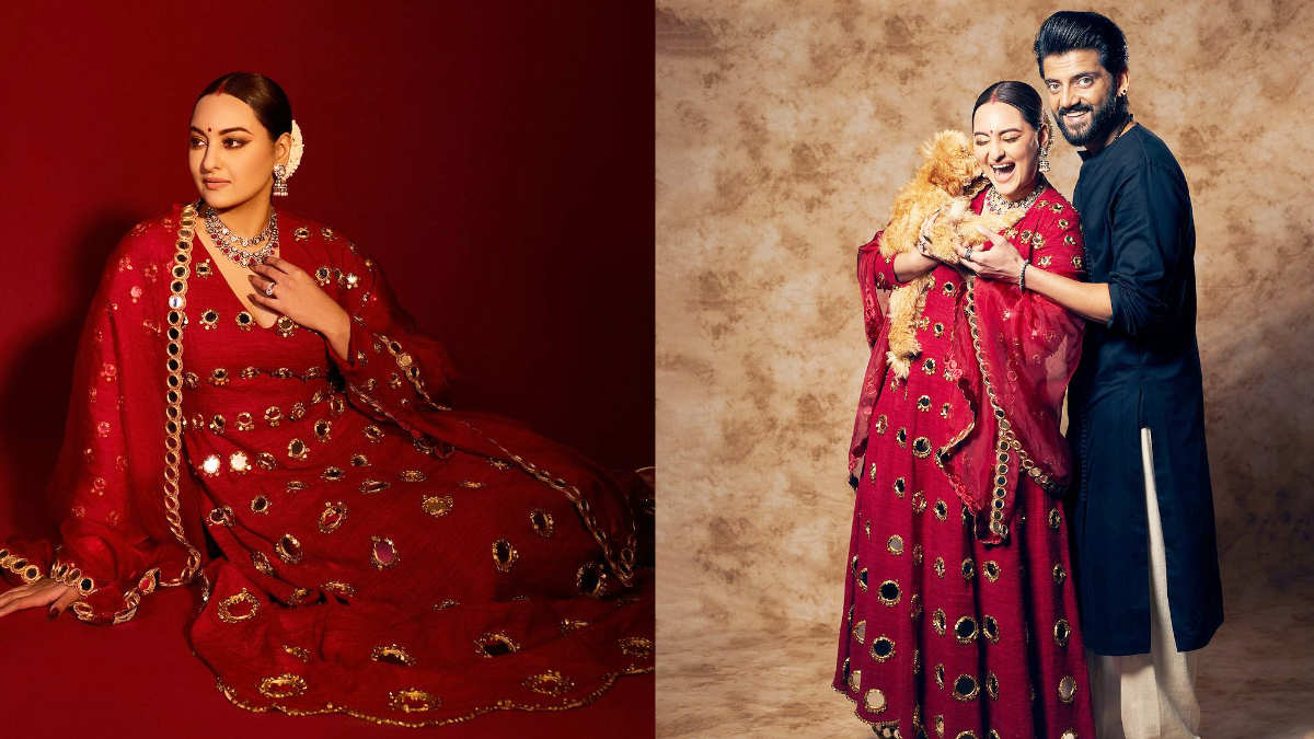 Sonakshi Sinha and Zaheer Iqbal flaunting their traditional looks in this festive photoshoot; Fans comment, “Sona looks pregnant ?”