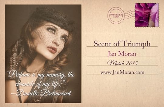 Scent of Triumph by Jan Moran postcard book promotion