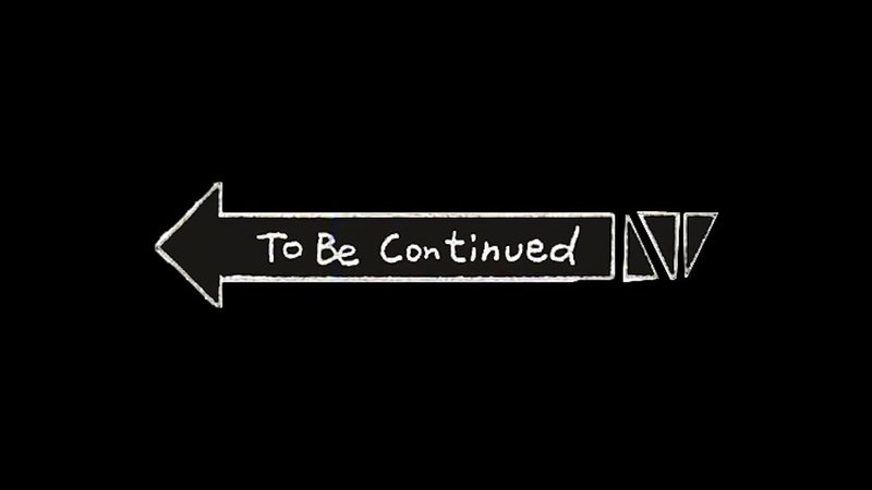 To be continued arrow graphic