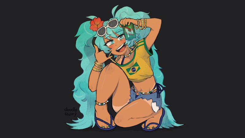 An image depicting Brazilian Miku.