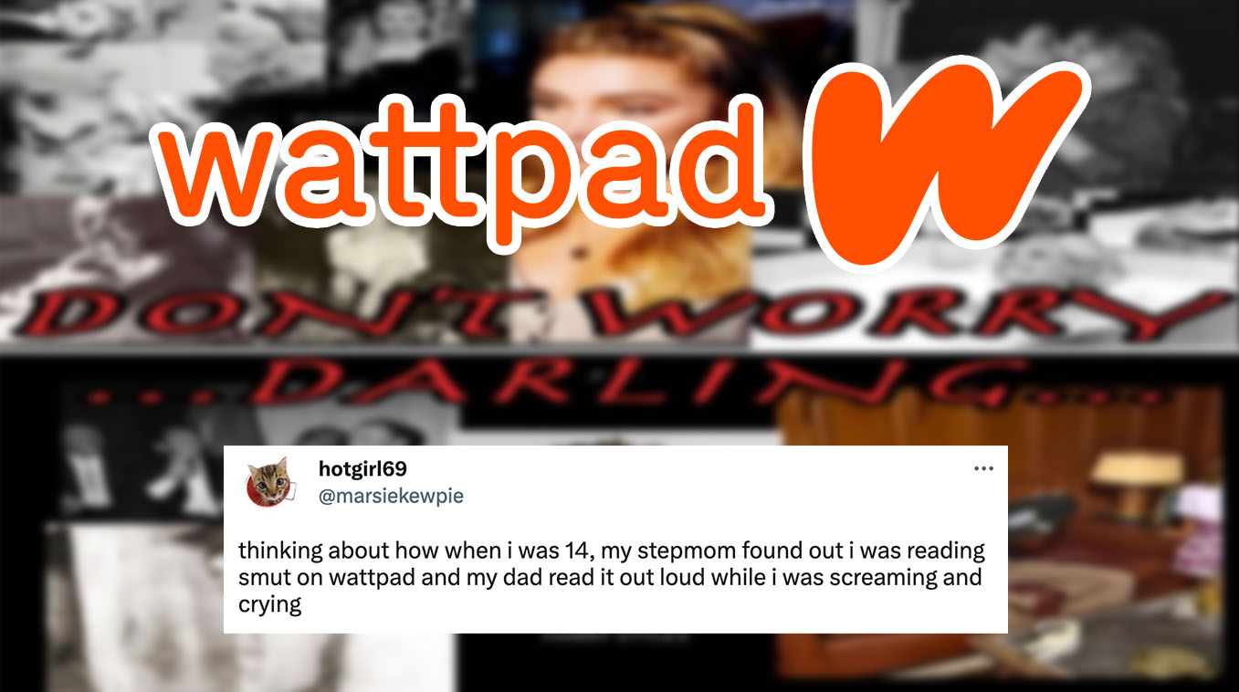 Image of wattpad logo and a tweet about it