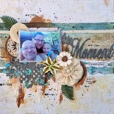 a scrapbook page with an image of two people