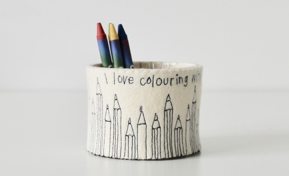 handmade pen pot to illustrate why sell on Folksy