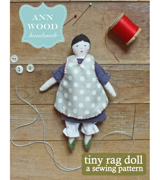 tiny rag doll sewing pattern